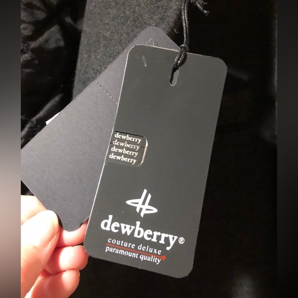 NWT Dewberry Couture Deluxe wool coat black - Picture 7 of 8